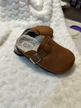 Nicole Miller Kids Faux-Fur Lined Slip-On Clog in Chestnut Brown